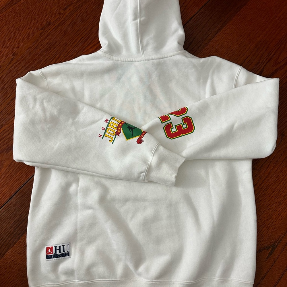 Nike Jordan x Howard University Pullover Hoodie, White, Woman’s Small HJ6633-133 - Picture 2 of 7